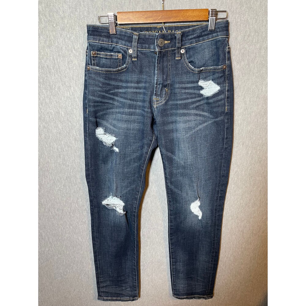 American Eagle Outfitters Men's 28x30 Extreme Flex 4 Skinny Jeans Distressed